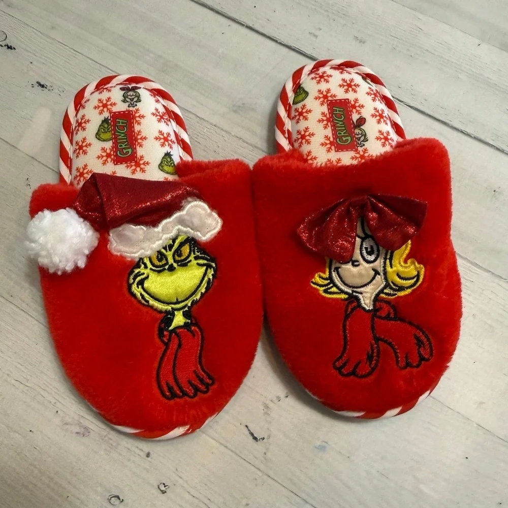 The grinch kids slipper grinch Cindy Lou‎ little kids 11/12